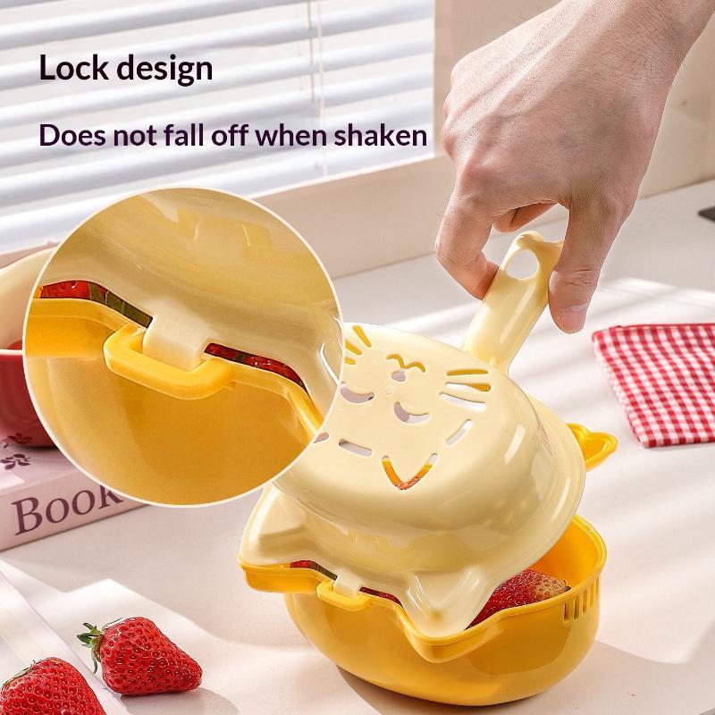 Sink Drain Strainer - 2-IN-1 BPA Free Vegetable Fruit Cleaning