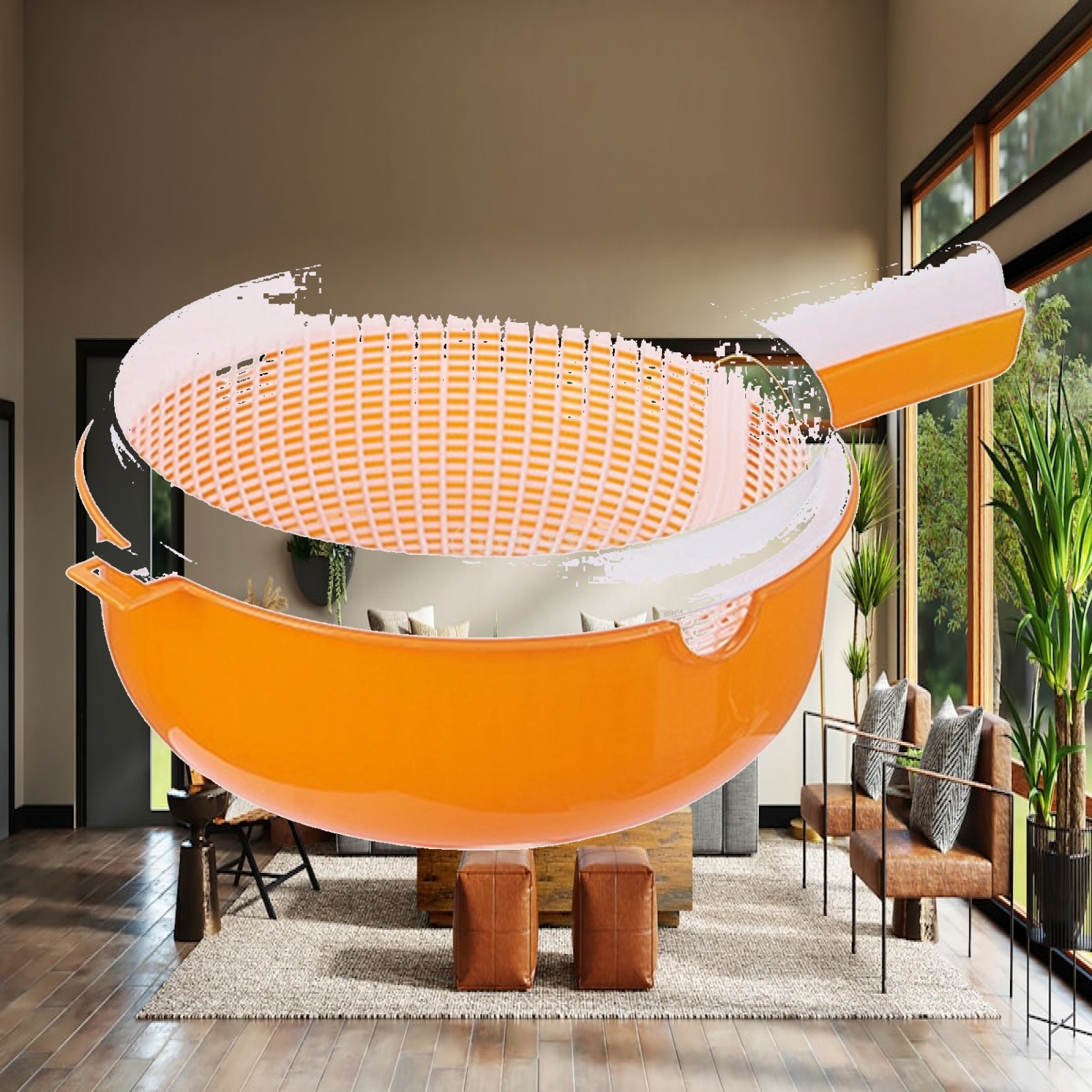 Handy Washing Basket with Stra - Sink Drain Strainer ulasan dan harga