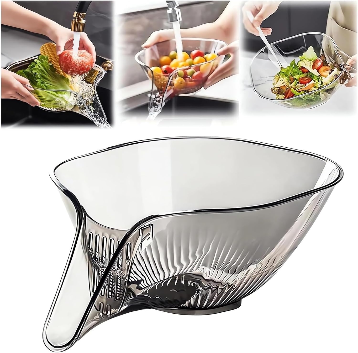 Fruit Cleaning Bowl With Strai - Sink Drain Strainer ulasan dan harga