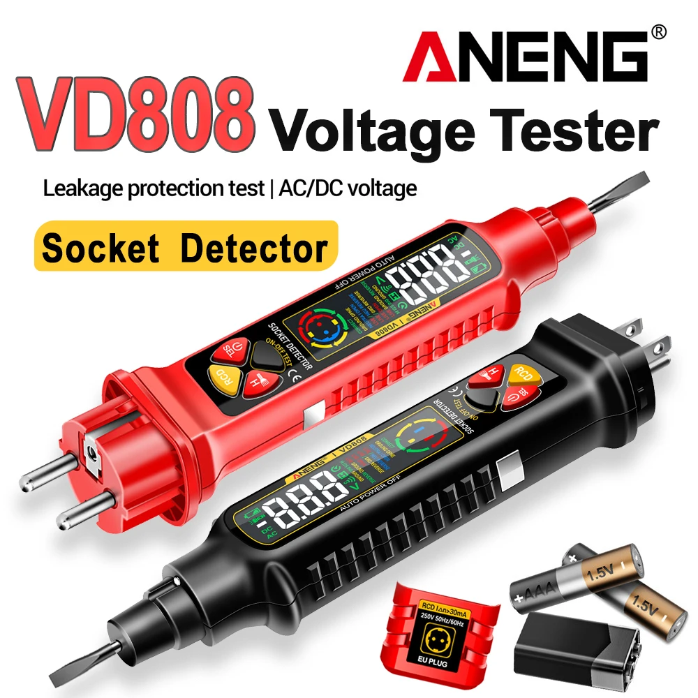 ANENG VD808 Digital Socket Tes - Circuit Breaker Finder ulasan dan harga
