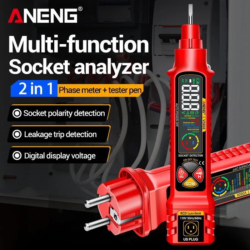 Socket Circuit Tester ANENG VD - Circuit Breaker Finder ulasan dan harga