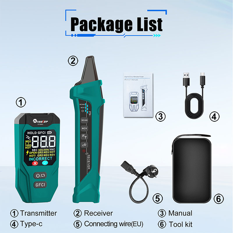 TOOLTOP ET32 Digital Circuit B - Circuit Breaker Finder ulasan dan harga